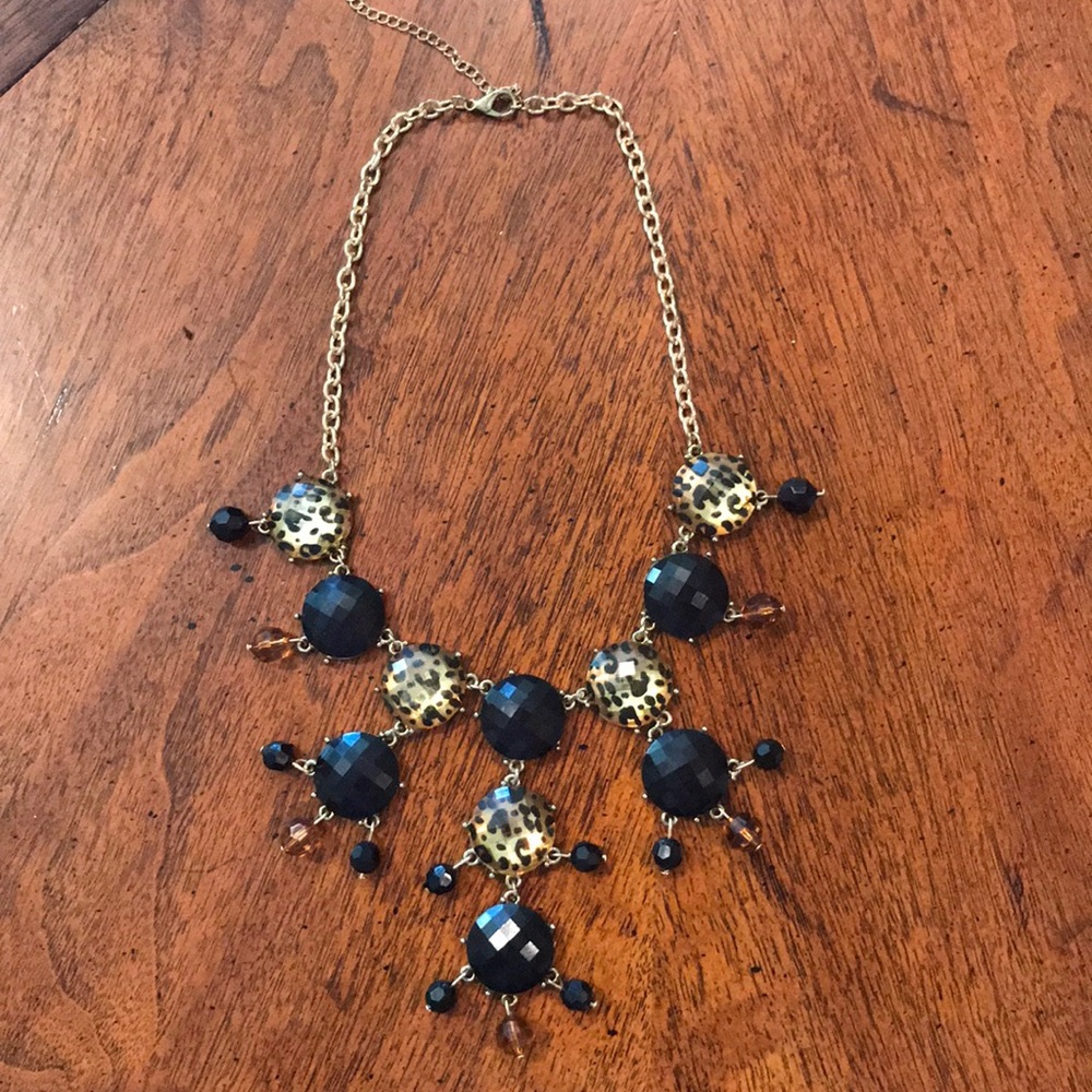 Leopard statement necklace